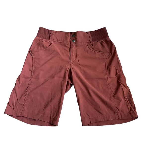 Title Nine Recycled Clamber 2.0 Hiking Shorts 10" Orange Athletic Size 8 - Picture 1 of 3